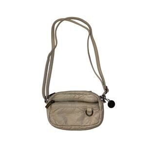 Ampere Creations Soft Vegan Leather Mini Crossbody Purse Taupe NWT